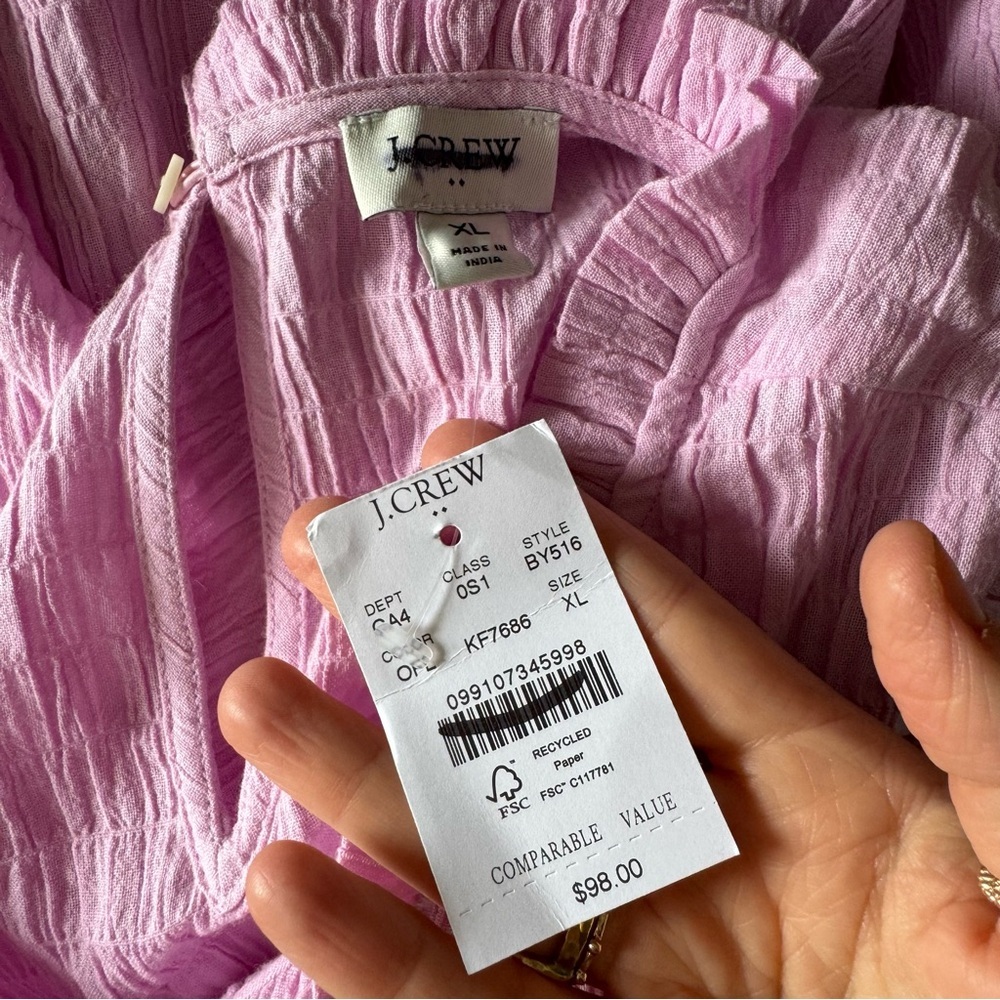 NWT J.crew Factory Gauze flutter-sleeve midi dress - Picture 9 of 13